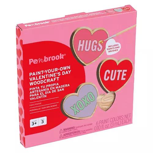 Paint-Your-Own Valentine's Day Woodcraft - Hearts