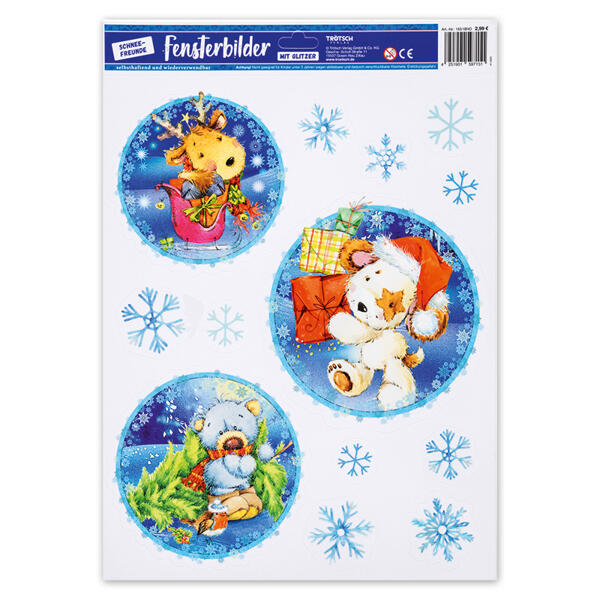 Winterliche Wand- und Fensterdeko