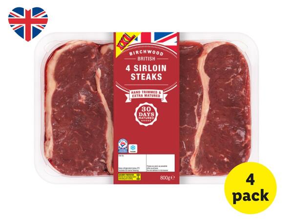 Birchwood XXL 4 British Sirloin Steaks