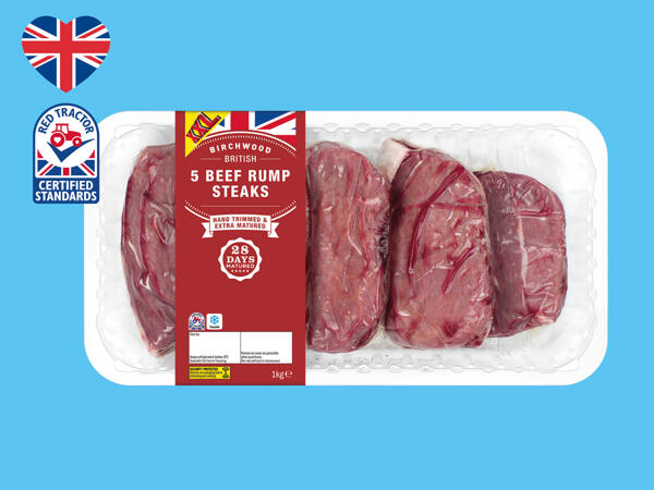 Birchwood 5 British Beef 28-Day Matured Rump Steaks