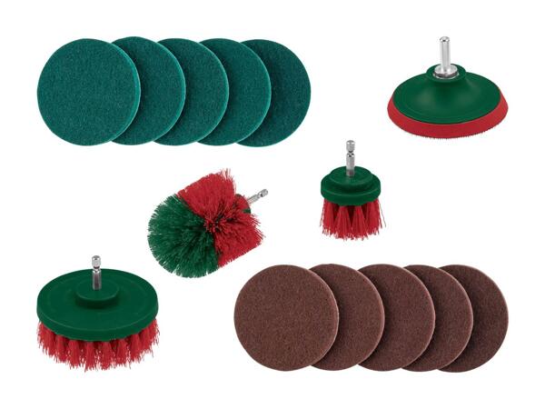 Set d'embouts à brosses et de tampons abrasifs