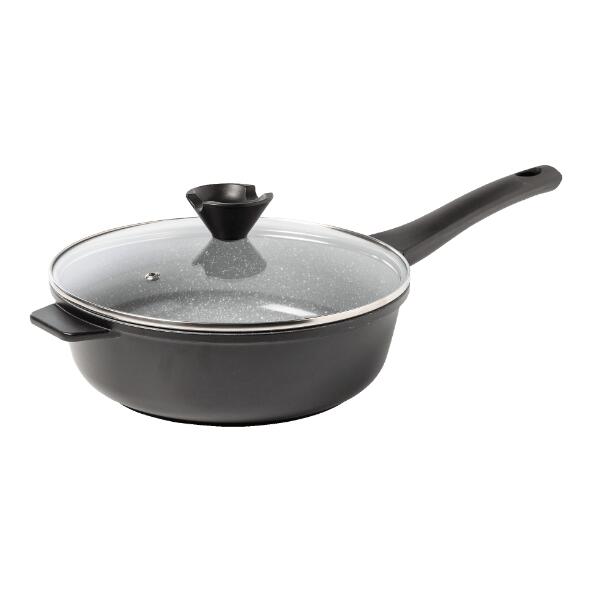 CROFTON(R) 				Poêle en fonte d'aluminium avec couvercle, 24 cm