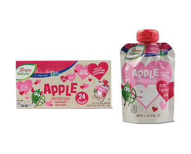 Simply Nature Apple Cinnamon or Unsweetened Valentine Squeezies