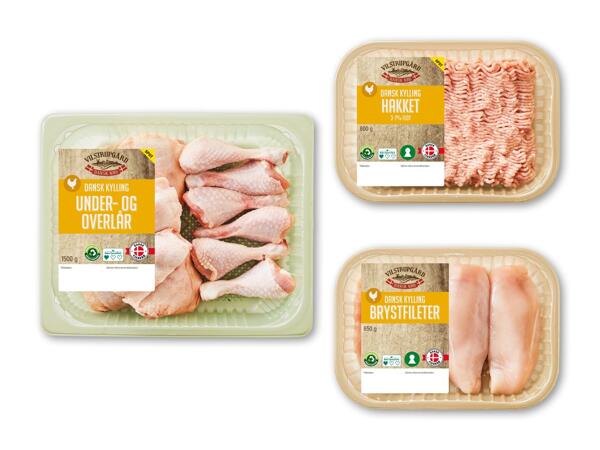 VILSTRUPGÅRD Kyllingebrystfilet, -over- og -underlår eller hakket kylling
