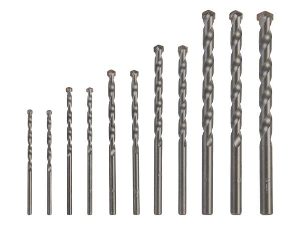 Drill bit set or bit set, 11 pieces
