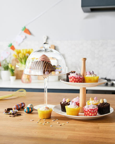 Dome Lid Glass Cake Stand