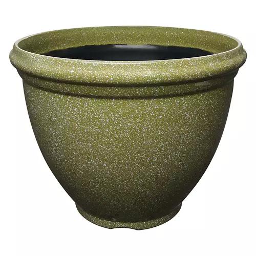 15" Light Weight Plastic Planter, Green