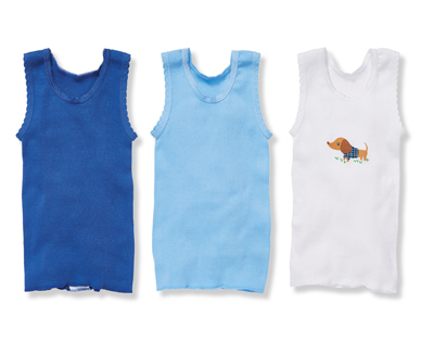 BABY 100% COTTON SINGLETS 3PK