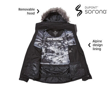 Women's Ski Jacket – Black with Fur