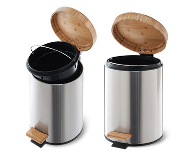 Easy Home Bamboo Step Bin or Toilet Brush