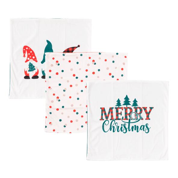 HOME CREATION(R) 				Housse de coussin de Noël, 3 pcs
