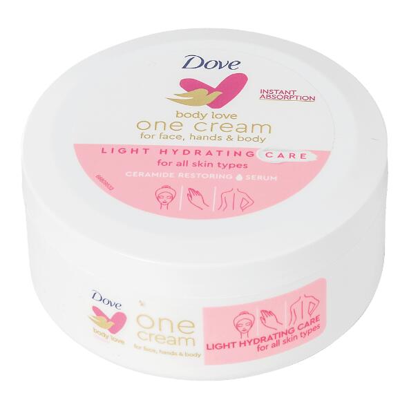 DOVE(R) 				One cream ou mousse de douche