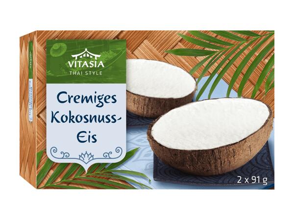 Cremiges Kokosnuss-Eis