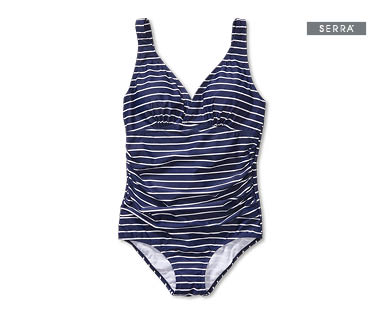 Ladies Stripe Shaping Swimsuit