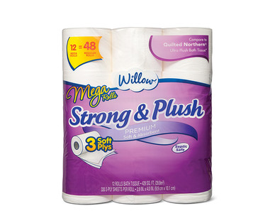 Willow 12 Mega Roll 3-Ply Bath Tissue