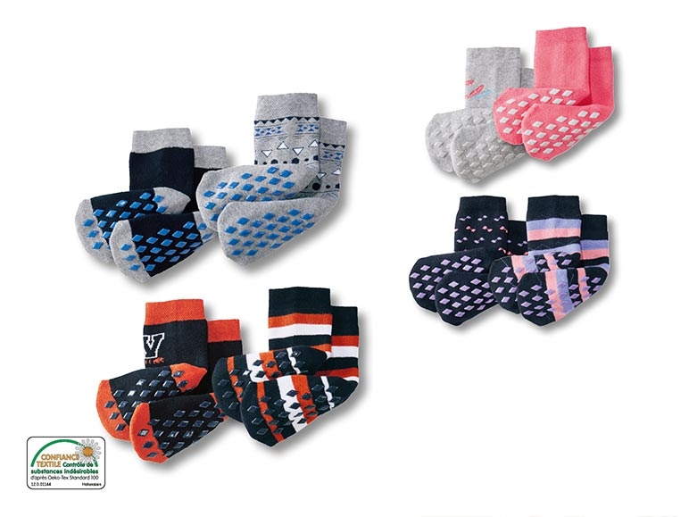 Chaussettes antidérapantes, 2 paires