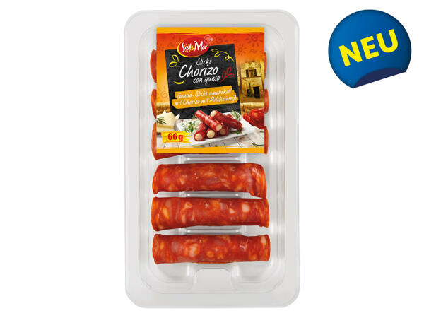 Chorizo oder Jamón Serrano con queso