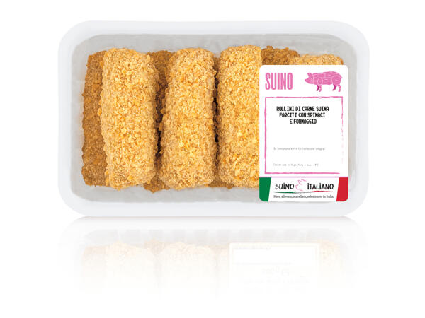 Breaded Pork Rolls with Spinach