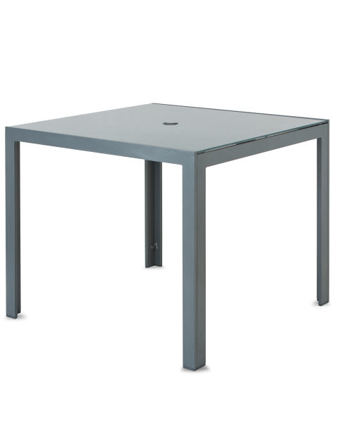 Aluminium 4-Person Glass Table