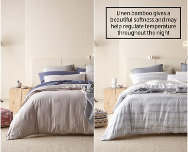 Linen Bamboo Quilt Cover Set - King Size