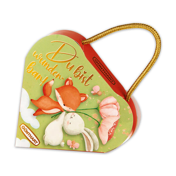 Geschenkherz mit Pralinen