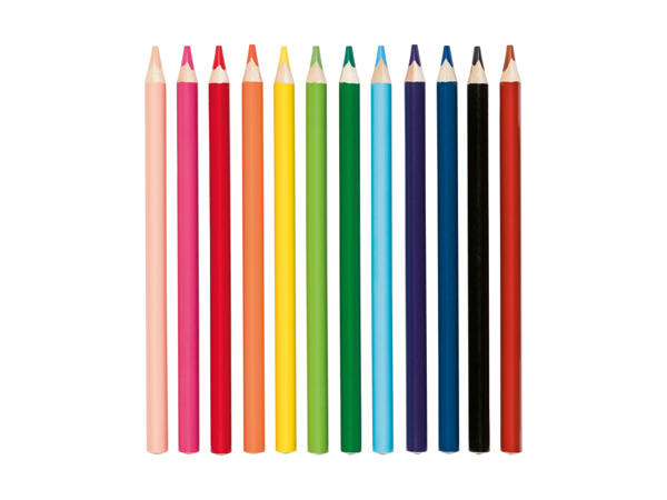 Crayons de couleur maxi, lot de 12