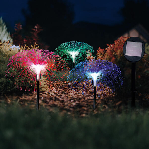 LED-Solar-Fiberglasstecker 3er