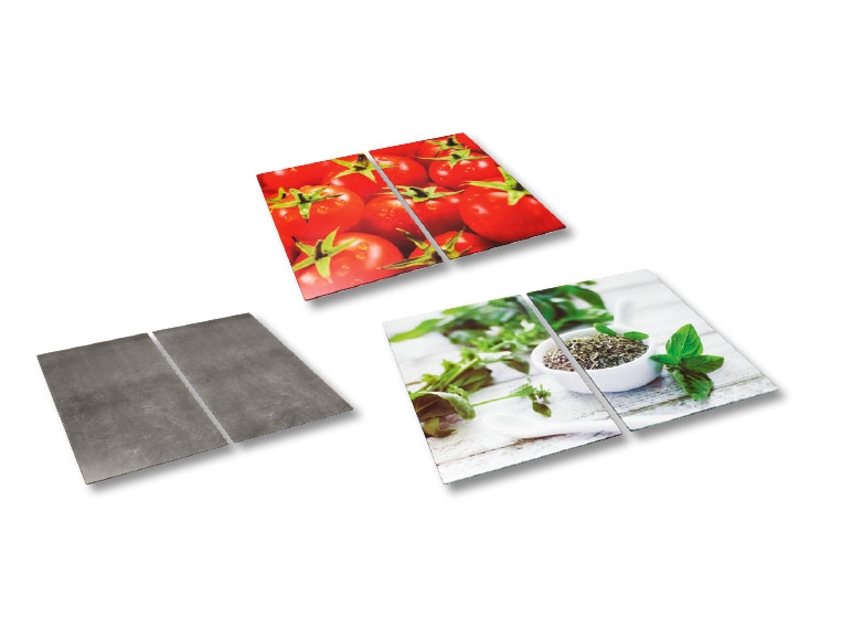 Planches à découper en verre, lot de 2