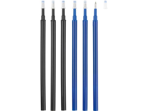 Erasable Rollerball Pen, 4 Pieces or Refills, 6 Pieces