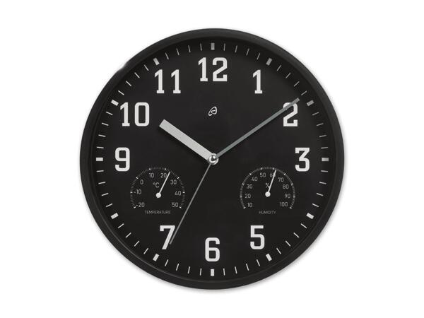 Wanduhr mit Thermo- und Hygrometer