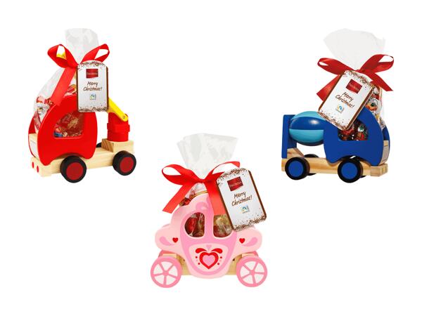 Jouet en bois avec friandises