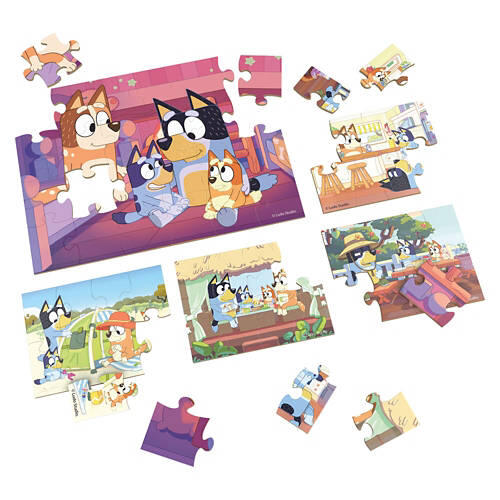 5 Piece Children's Wooden Puzzle - Bluey