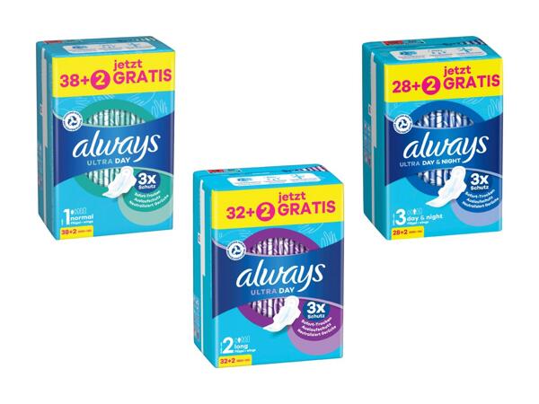 Serviettes hygiéniques Ultra Always Gigapack
