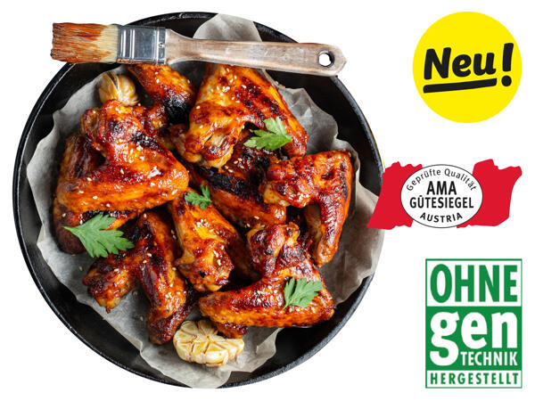 Frische Chicken Wings mariniert