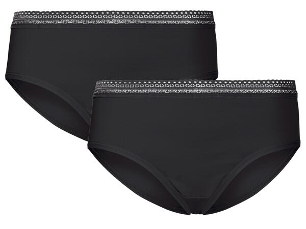 Ladies' Lace Trim Hipster Briefs