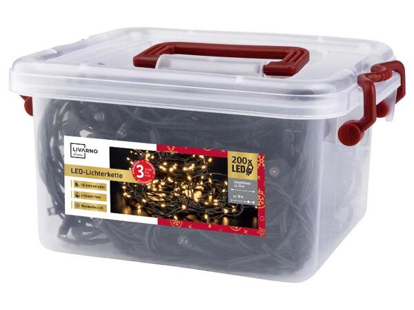Světelný LED řetěz, 200 LED