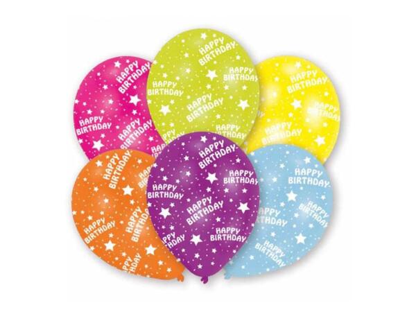 Ballons d'anniversaire, 6 pièces