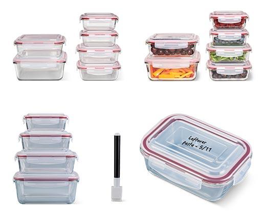 Crofton 12pc Glass Bowl with Snapping Lid