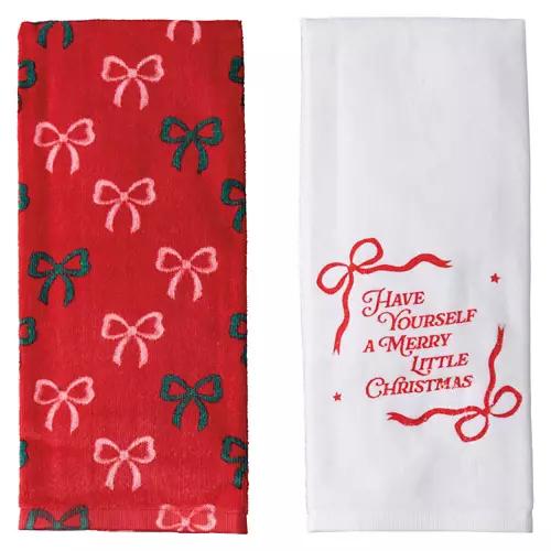 15" x 25" Holiday Kitchen Towels - 2 Pack, Bows