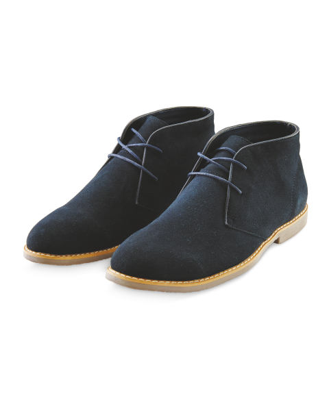 Avenue Mens Navy Suede Boots