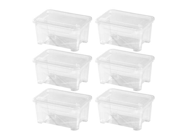 W5 Storage Boxes With Lid - 6 Pack