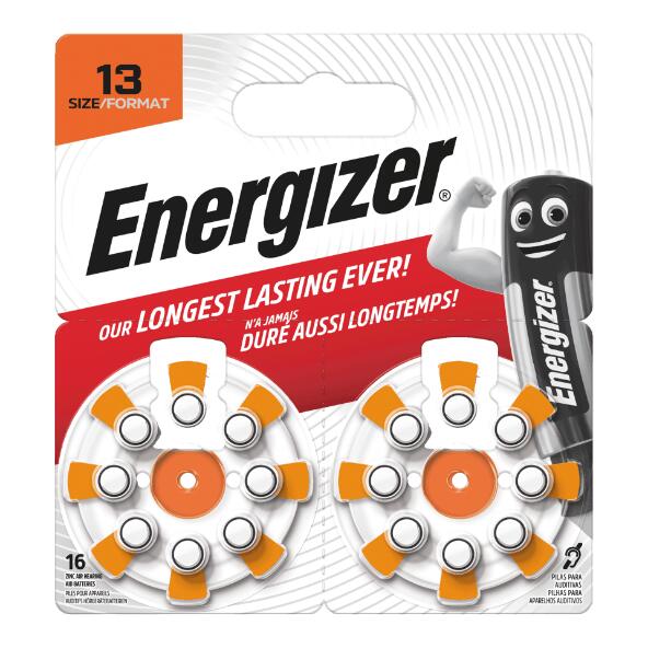 ENERGIZER(R) 				Piles pour appareils auditifs, 16 pcs