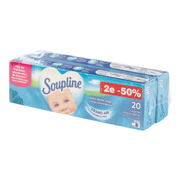 SOUPLINE(R) 				Droogtrommeldoekjes, 2-pack