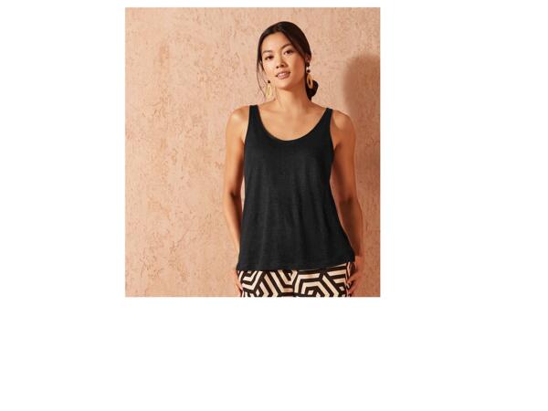 Ladies' Linen Vest Top