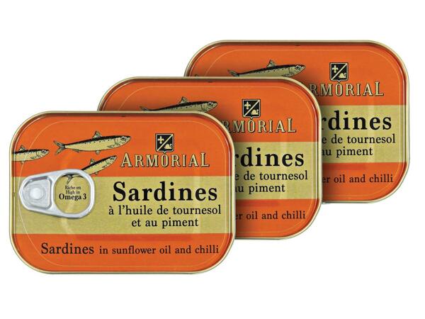 Sardines à l'huile de tounesol et piment