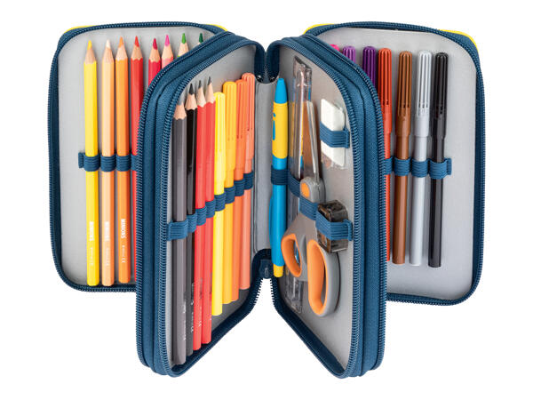 Case with Three Zippers "Minions, Frozen, Spiderman, Spirit"