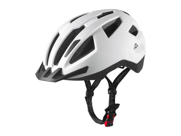 CRIVIT Adult's Cycle Helmet with Rear Light - White