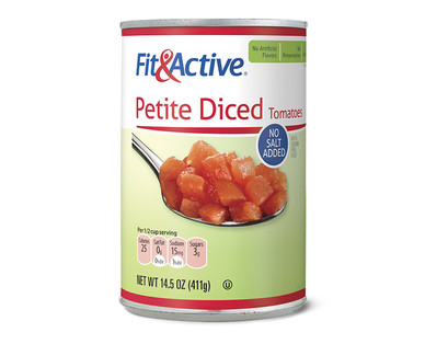 Fit & Active No Salt Petite Diced Tomatoes