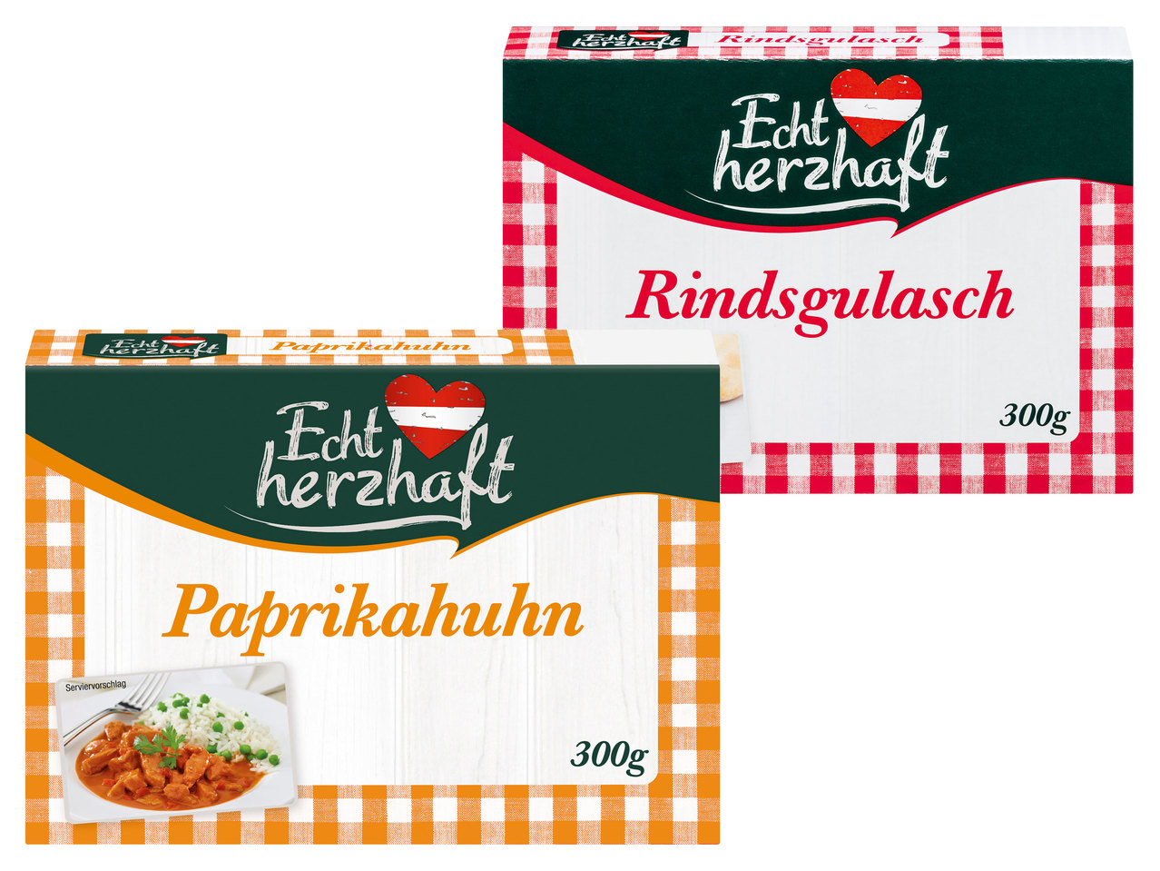 ECHT HERZHAFT Rindsgulasch/Paprikahuhn