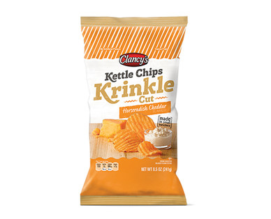 Clancy's Buffalo Blue Cheese or Horseradish Cheddar Krinkle Cut Kettle Chips